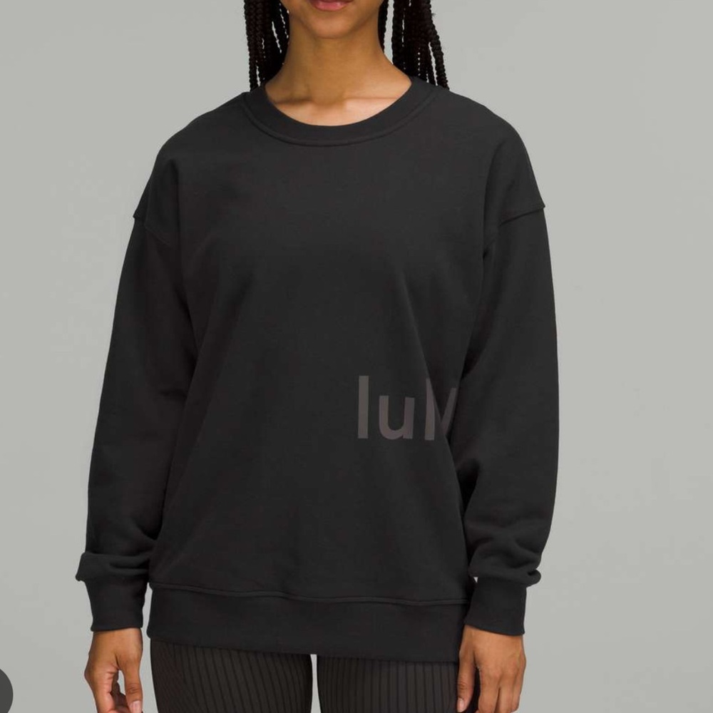 Lululemon Perfectly Oversized Crew Black Logo